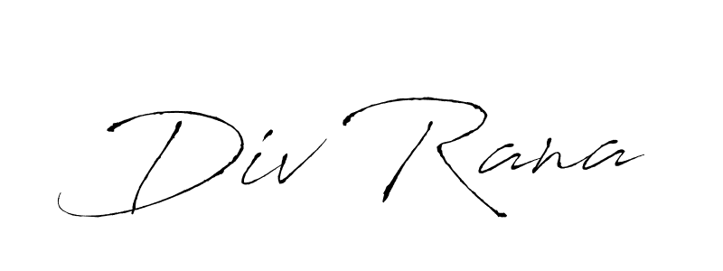 Div Rana stylish signature style. Best Handwritten Sign (Antro_Vectra) for my name. Handwritten Signature Collection Ideas for my name Div Rana. Div Rana signature style 6 images and pictures png