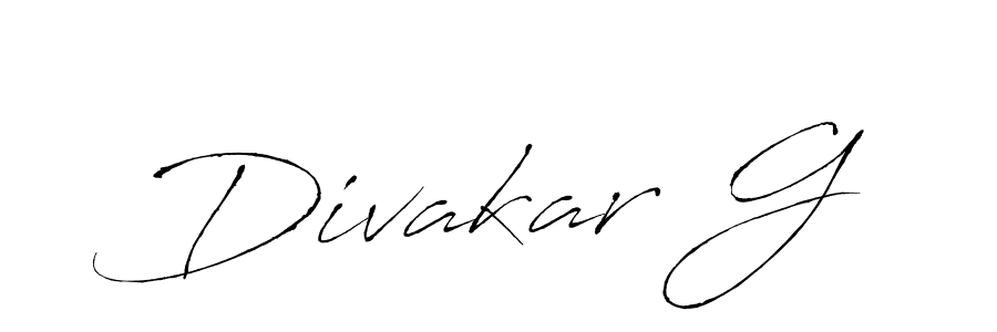 Antro_Vectra is a professional signature style that is perfect for those who want to add a touch of class to their signature. It is also a great choice for those who want to make their signature more unique. Get Divakar G name to fancy signature for free. Divakar G signature style 6 images and pictures png