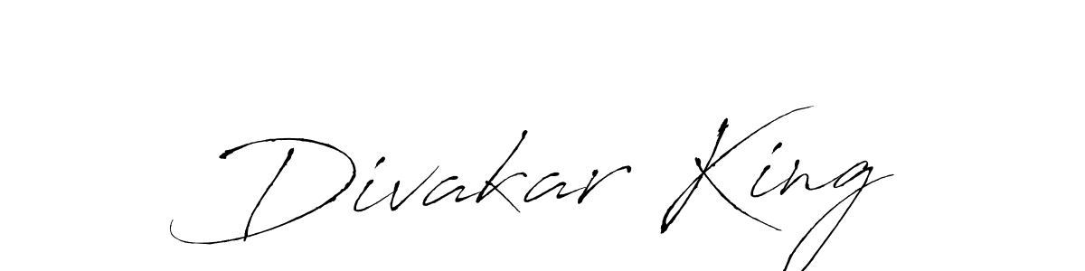 if you are searching for the best signature style for your name Divakar King. so please give up your signature search. here we have designed multiple signature styles  using Antro_Vectra. Divakar King signature style 6 images and pictures png