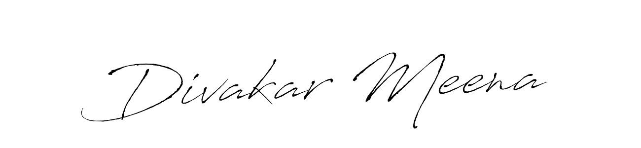 Divakar Meena stylish signature style. Best Handwritten Sign (Antro_Vectra) for my name. Handwritten Signature Collection Ideas for my name Divakar Meena. Divakar Meena signature style 6 images and pictures png