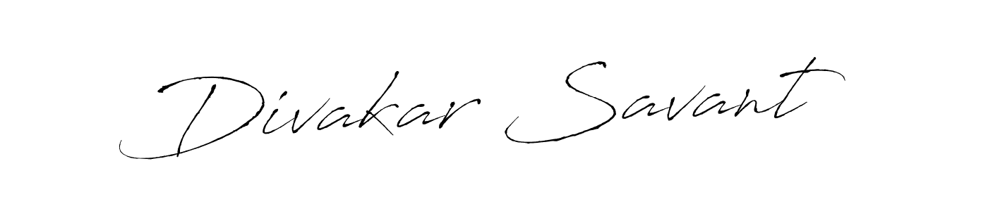 Create a beautiful signature design for name Divakar Savant. With this signature (Antro_Vectra) fonts, you can make a handwritten signature for free. Divakar Savant signature style 6 images and pictures png