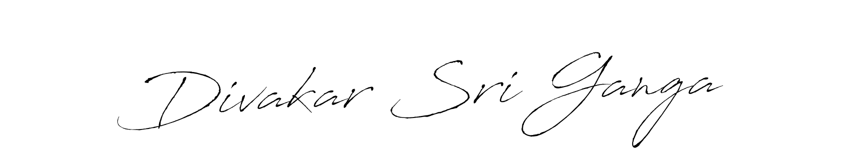 Divakar Sri Ganga stylish signature style. Best Handwritten Sign (Antro_Vectra) for my name. Handwritten Signature Collection Ideas for my name Divakar Sri Ganga. Divakar Sri Ganga signature style 6 images and pictures png