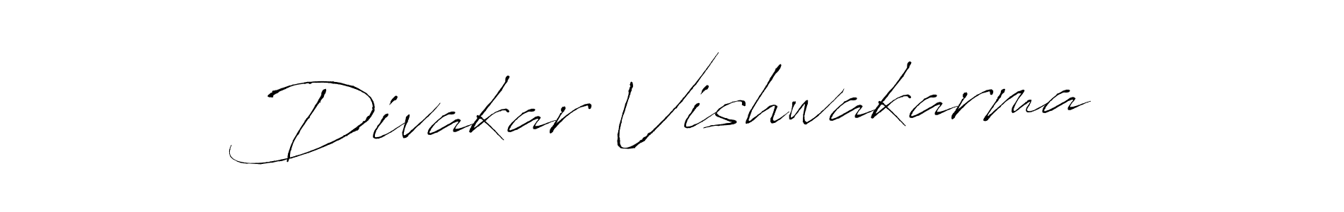 How to make Divakar Vishwakarma name signature. Use Antro_Vectra style for creating short signs online. This is the latest handwritten sign. Divakar Vishwakarma signature style 6 images and pictures png