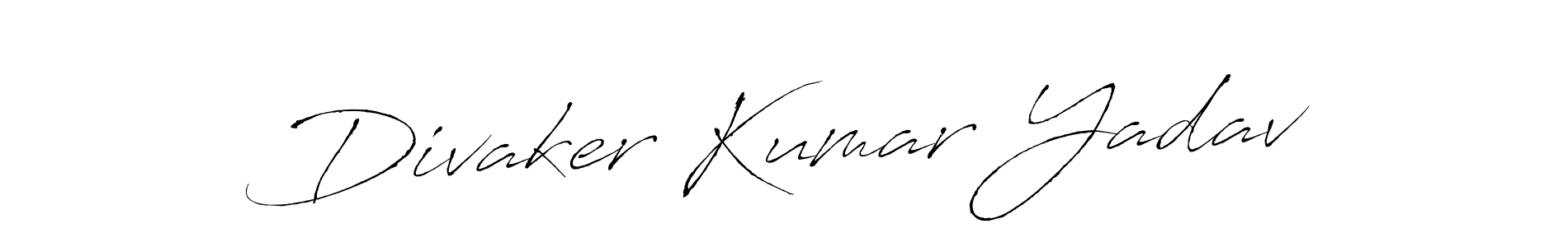Design your own signature with our free online signature maker. With this signature software, you can create a handwritten (Antro_Vectra) signature for name Divaker Kumar Yadav. Divaker Kumar Yadav signature style 6 images and pictures png