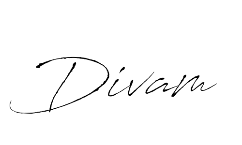 Use a signature maker to create a handwritten signature online. With this signature software, you can design (Antro_Vectra) your own signature for name Divam. Divam signature style 6 images and pictures png