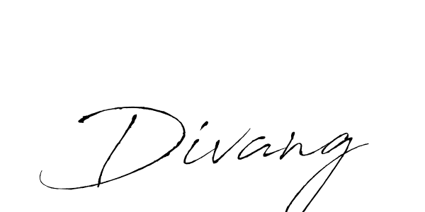 Design your own signature with our free online signature maker. With this signature software, you can create a handwritten (Antro_Vectra) signature for name Divang. Divang signature style 6 images and pictures png