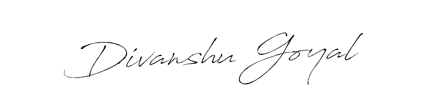 This is the best signature style for the Divanshu Goyal name. Also you like these signature font (Antro_Vectra). Mix name signature. Divanshu Goyal signature style 6 images and pictures png