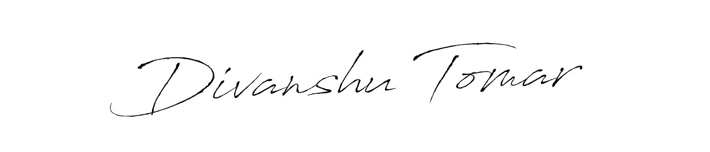 Divanshu Tomar stylish signature style. Best Handwritten Sign (Antro_Vectra) for my name. Handwritten Signature Collection Ideas for my name Divanshu Tomar. Divanshu Tomar signature style 6 images and pictures png