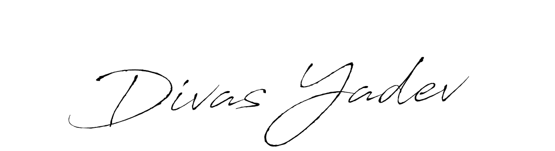 Use a signature maker to create a handwritten signature online. With this signature software, you can design (Antro_Vectra) your own signature for name Divas Yadev. Divas Yadev signature style 6 images and pictures png