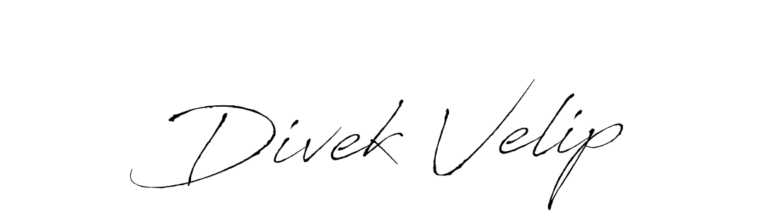 Make a beautiful signature design for name Divek Velip. With this signature (Antro_Vectra) style, you can create a handwritten signature for free. Divek Velip signature style 6 images and pictures png