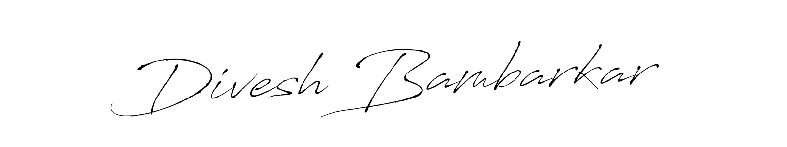 How to make Divesh Bambarkar signature? Antro_Vectra is a professional autograph style. Create handwritten signature for Divesh Bambarkar name. Divesh Bambarkar signature style 6 images and pictures png