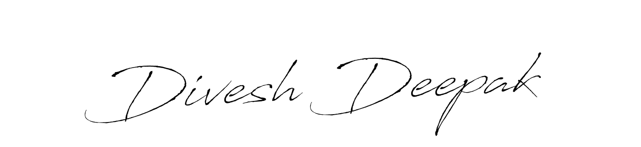 Design your own signature with our free online signature maker. With this signature software, you can create a handwritten (Antro_Vectra) signature for name Divesh Deepak. Divesh Deepak signature style 6 images and pictures png