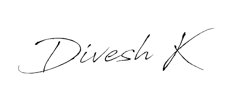 Also You can easily find your signature by using the search form. We will create Divesh K name handwritten signature images for you free of cost using Antro_Vectra sign style. Divesh K signature style 6 images and pictures png