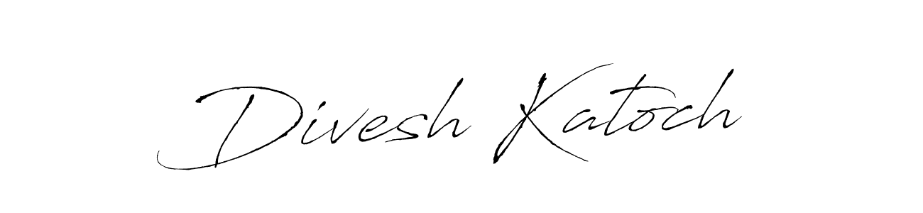 Divesh Katoch stylish signature style. Best Handwritten Sign (Antro_Vectra) for my name. Handwritten Signature Collection Ideas for my name Divesh Katoch. Divesh Katoch signature style 6 images and pictures png