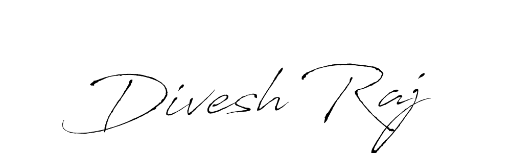 Make a beautiful signature design for name Divesh Raj. With this signature (Antro_Vectra) style, you can create a handwritten signature for free. Divesh Raj signature style 6 images and pictures png