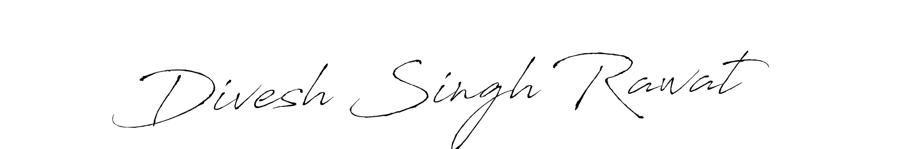 Design your own signature with our free online signature maker. With this signature software, you can create a handwritten (Antro_Vectra) signature for name Divesh Singh Rawat. Divesh Singh Rawat signature style 6 images and pictures png