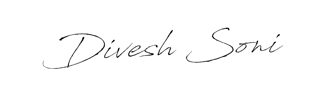 Antro_Vectra is a professional signature style that is perfect for those who want to add a touch of class to their signature. It is also a great choice for those who want to make their signature more unique. Get Divesh Soni name to fancy signature for free. Divesh Soni signature style 6 images and pictures png