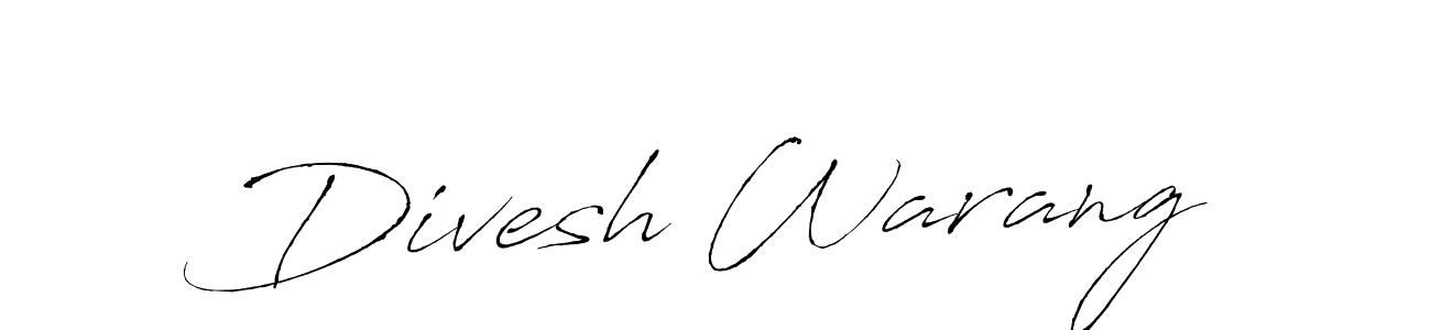 Antro_Vectra is a professional signature style that is perfect for those who want to add a touch of class to their signature. It is also a great choice for those who want to make their signature more unique. Get Divesh Warang name to fancy signature for free. Divesh Warang signature style 6 images and pictures png