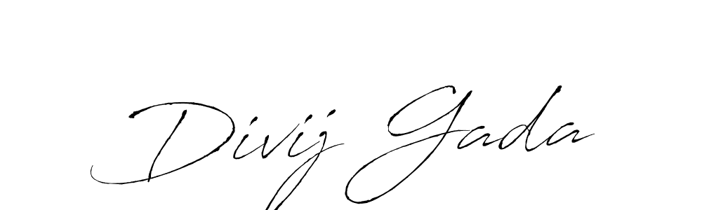 How to make Divij Gada signature? Antro_Vectra is a professional autograph style. Create handwritten signature for Divij Gada name. Divij Gada signature style 6 images and pictures png