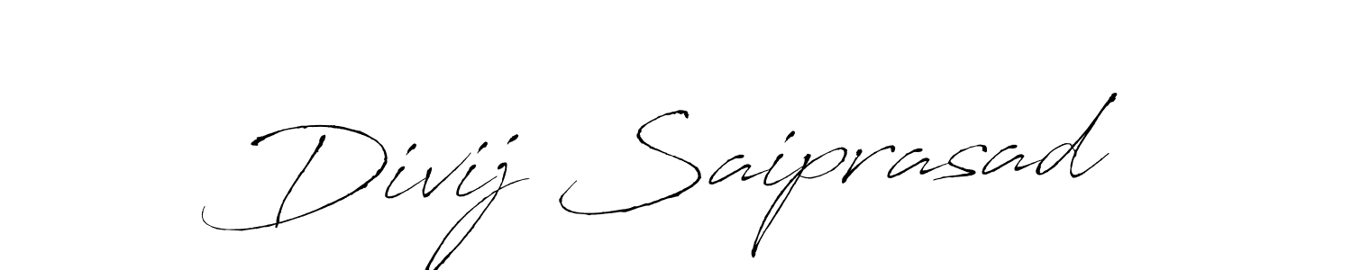 Make a beautiful signature design for name Divij Saiprasad. With this signature (Antro_Vectra) style, you can create a handwritten signature for free. Divij Saiprasad signature style 6 images and pictures png