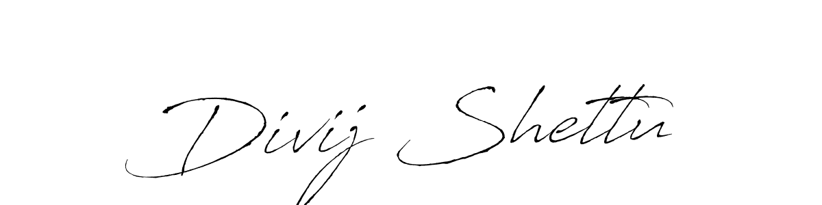 The best way (Antro_Vectra) to make a short signature is to pick only two or three words in your name. The name Divij Shettu include a total of six letters. For converting this name. Divij Shettu signature style 6 images and pictures png