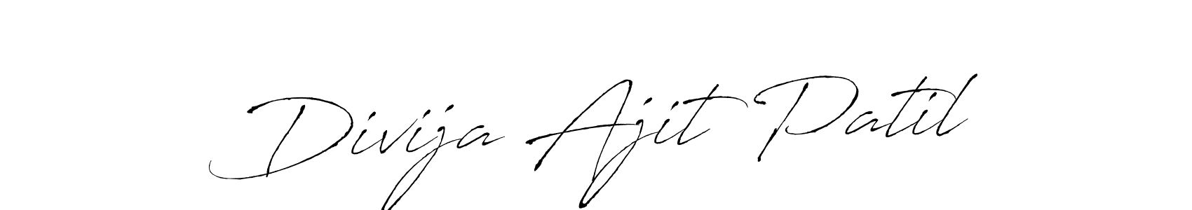 This is the best signature style for the Divija Ajit Patil name. Also you like these signature font (Antro_Vectra). Mix name signature. Divija Ajit Patil signature style 6 images and pictures png
