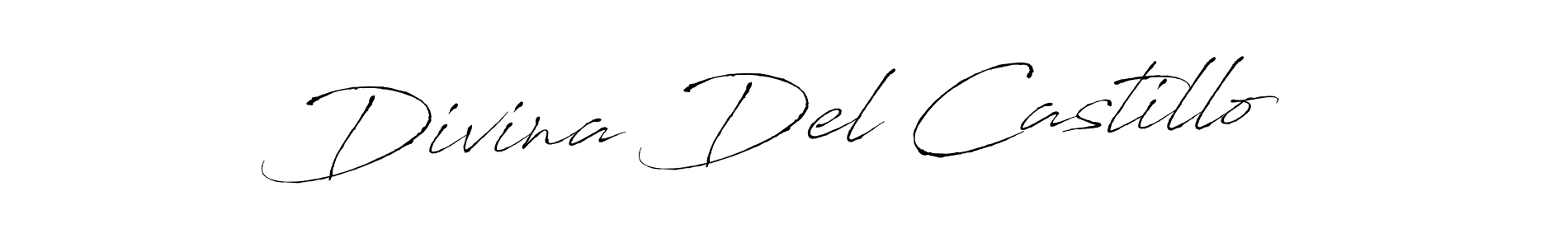 Divina Del Castillo stylish signature style. Best Handwritten Sign (Antro_Vectra) for my name. Handwritten Signature Collection Ideas for my name Divina Del Castillo. Divina Del Castillo signature style 6 images and pictures png