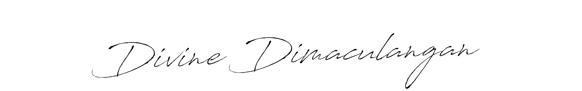 The best way (Antro_Vectra) to make a short signature is to pick only two or three words in your name. The name Divine Dimaculangan include a total of six letters. For converting this name. Divine Dimaculangan signature style 6 images and pictures png