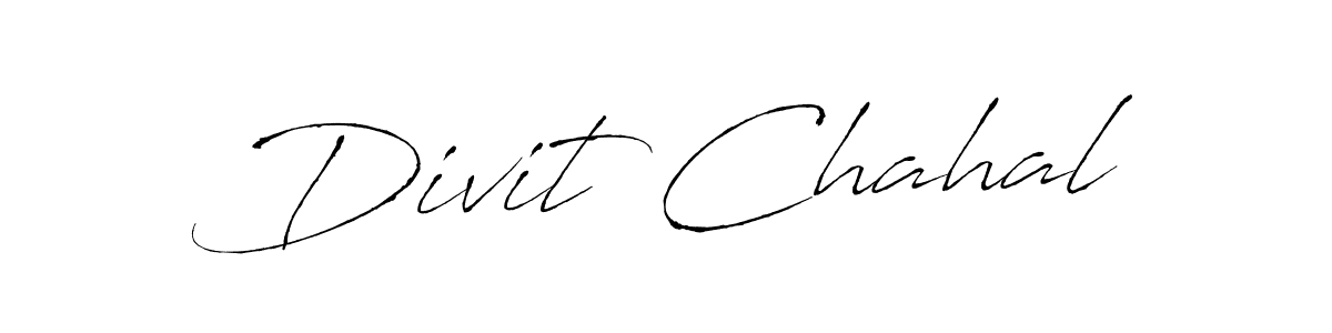 Similarly Antro_Vectra is the best handwritten signature design. Signature creator online .You can use it as an online autograph creator for name Divit Chahal. Divit Chahal signature style 6 images and pictures png