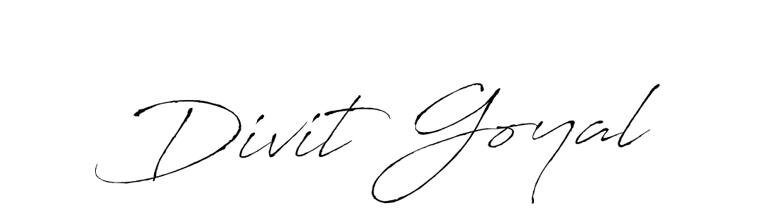 Use a signature maker to create a handwritten signature online. With this signature software, you can design (Antro_Vectra) your own signature for name Divit Goyal. Divit Goyal signature style 6 images and pictures png