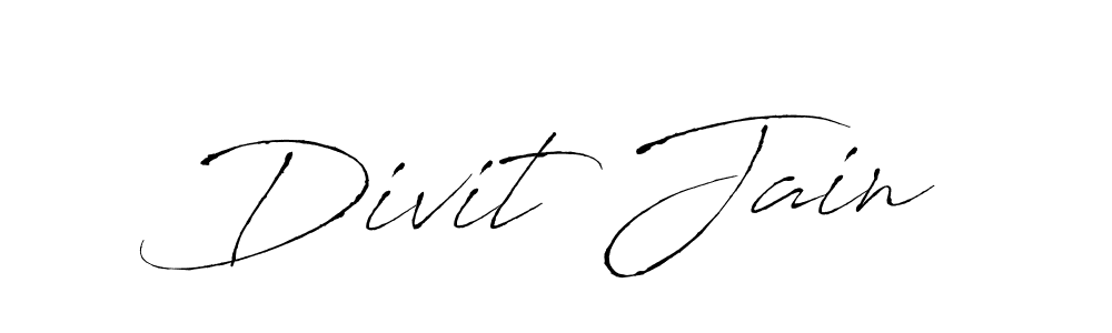 How to make Divit Jain name signature. Use Antro_Vectra style for creating short signs online. This is the latest handwritten sign. Divit Jain signature style 6 images and pictures png