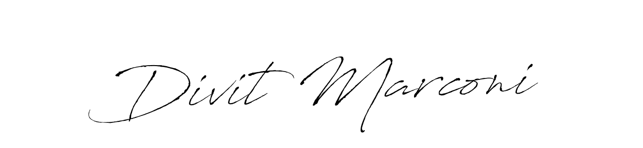 The best way (Antro_Vectra) to make a short signature is to pick only two or three words in your name. The name Divit Marconi include a total of six letters. For converting this name. Divit Marconi signature style 6 images and pictures png