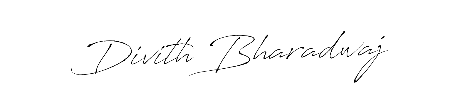 Make a beautiful signature design for name Divith Bharadwaj. With this signature (Antro_Vectra) style, you can create a handwritten signature for free. Divith Bharadwaj signature style 6 images and pictures png