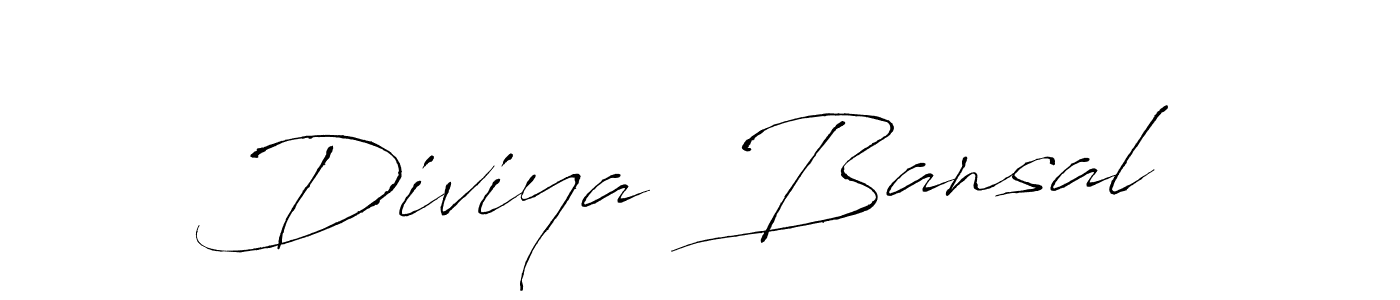 How to make Diviya  Bansal signature? Antro_Vectra is a professional autograph style. Create handwritten signature for Diviya  Bansal name. Diviya  Bansal signature style 6 images and pictures png
