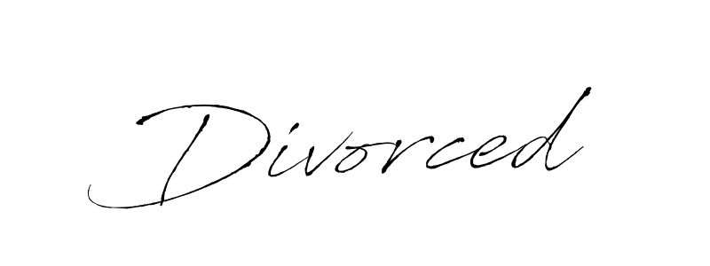 Use a signature maker to create a handwritten signature online. With this signature software, you can design (Antro_Vectra) your own signature for name Divorced. Divorced signature style 6 images and pictures png