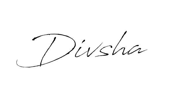 Use a signature maker to create a handwritten signature online. With this signature software, you can design (Antro_Vectra) your own signature for name Divsha. Divsha signature style 6 images and pictures png