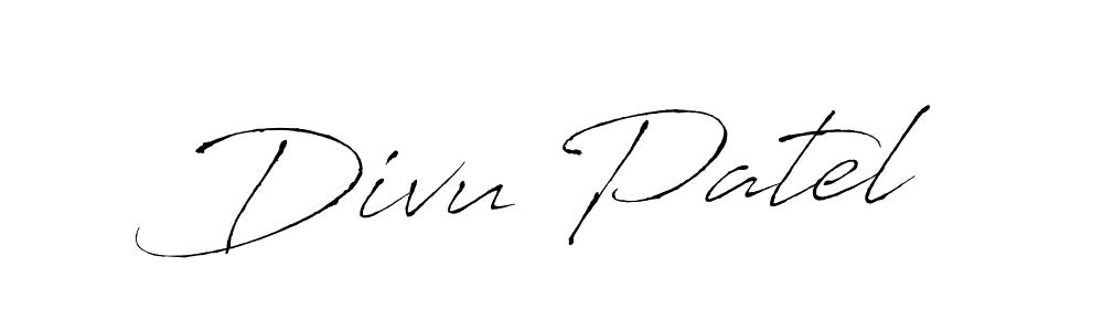 Also You can easily find your signature by using the search form. We will create Divu Patel name handwritten signature images for you free of cost using Antro_Vectra sign style. Divu Patel signature style 6 images and pictures png