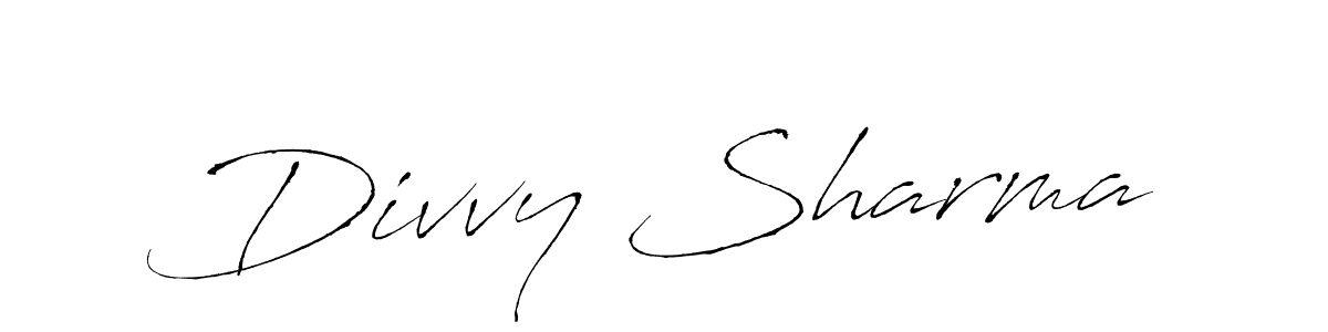 Antro_Vectra is a professional signature style that is perfect for those who want to add a touch of class to their signature. It is also a great choice for those who want to make their signature more unique. Get Divvy Sharma name to fancy signature for free. Divvy Sharma signature style 6 images and pictures png