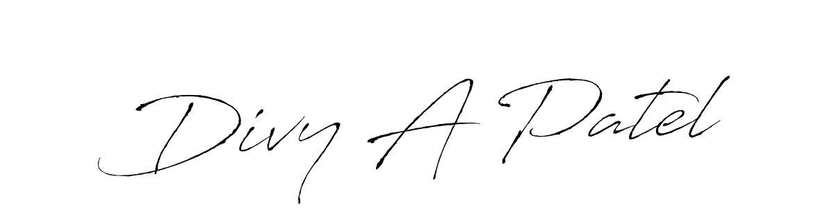Use a signature maker to create a handwritten signature online. With this signature software, you can design (Antro_Vectra) your own signature for name Divy A Patel. Divy A Patel signature style 6 images and pictures png