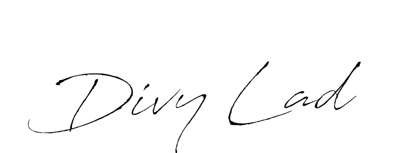 Divy Lad stylish signature style. Best Handwritten Sign (Antro_Vectra) for my name. Handwritten Signature Collection Ideas for my name Divy Lad. Divy Lad signature style 6 images and pictures png