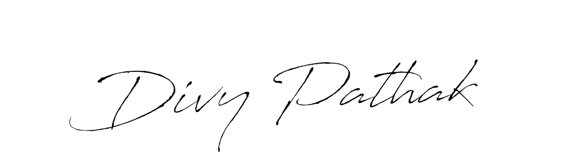 How to make Divy Pathak name signature. Use Antro_Vectra style for creating short signs online. This is the latest handwritten sign. Divy Pathak signature style 6 images and pictures png