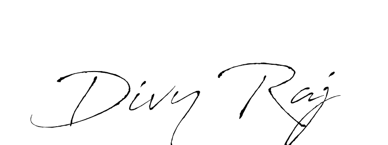 Divy Raj stylish signature style. Best Handwritten Sign (Antro_Vectra) for my name. Handwritten Signature Collection Ideas for my name Divy Raj. Divy Raj signature style 6 images and pictures png