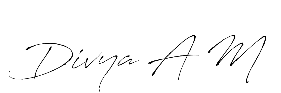 Use a signature maker to create a handwritten signature online. With this signature software, you can design (Antro_Vectra) your own signature for name Divya A M. Divya A M signature style 6 images and pictures png