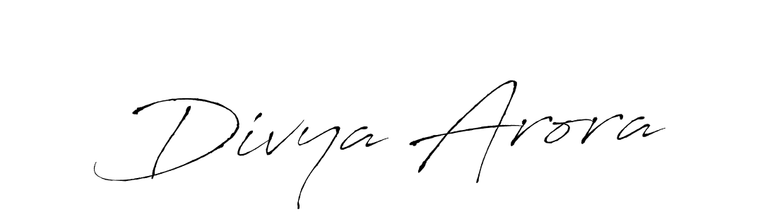 How to make Divya Arora signature? Antro_Vectra is a professional autograph style. Create handwritten signature for Divya Arora name. Divya Arora signature style 6 images and pictures png