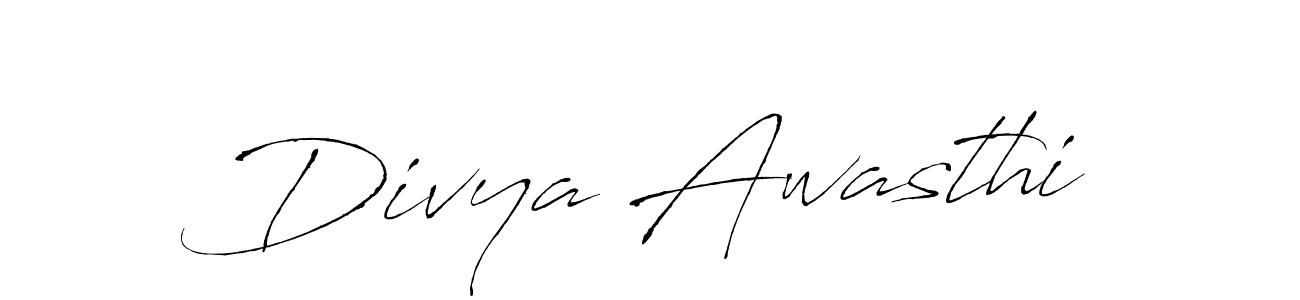 Divya Awasthi stylish signature style. Best Handwritten Sign (Antro_Vectra) for my name. Handwritten Signature Collection Ideas for my name Divya Awasthi. Divya Awasthi signature style 6 images and pictures png