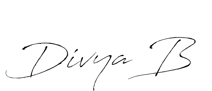 Make a beautiful signature design for name Divya B. With this signature (Antro_Vectra) style, you can create a handwritten signature for free. Divya B signature style 6 images and pictures png