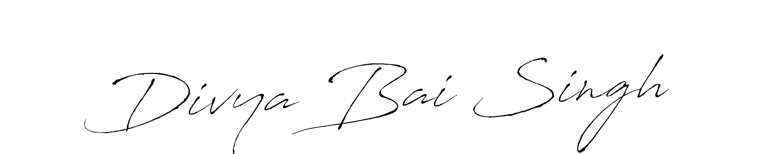 Create a beautiful signature design for name Divya Bai Singh. With this signature (Antro_Vectra) fonts, you can make a handwritten signature for free. Divya Bai Singh signature style 6 images and pictures png