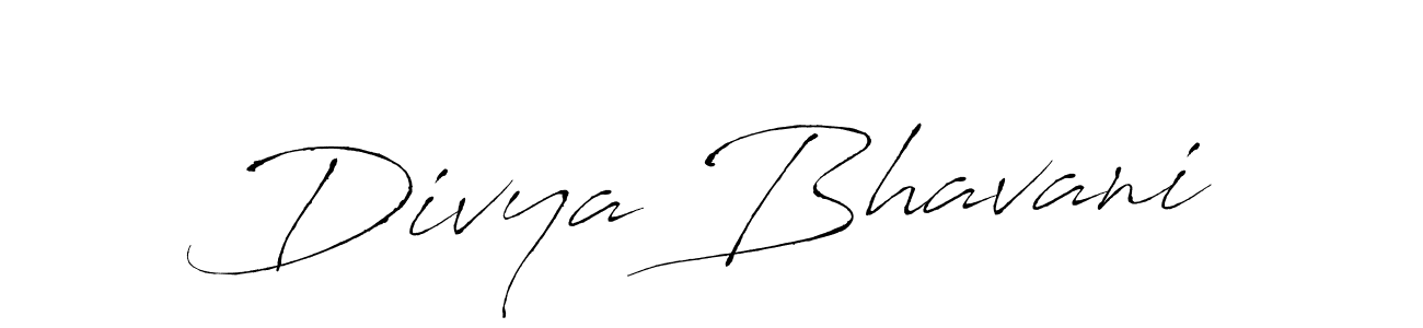 Make a beautiful signature design for name Divya Bhavani. With this signature (Antro_Vectra) style, you can create a handwritten signature for free. Divya Bhavani signature style 6 images and pictures png