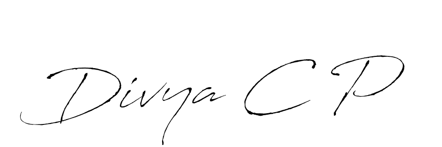 How to make Divya C P signature? Antro_Vectra is a professional autograph style. Create handwritten signature for Divya C P name. Divya C P signature style 6 images and pictures png