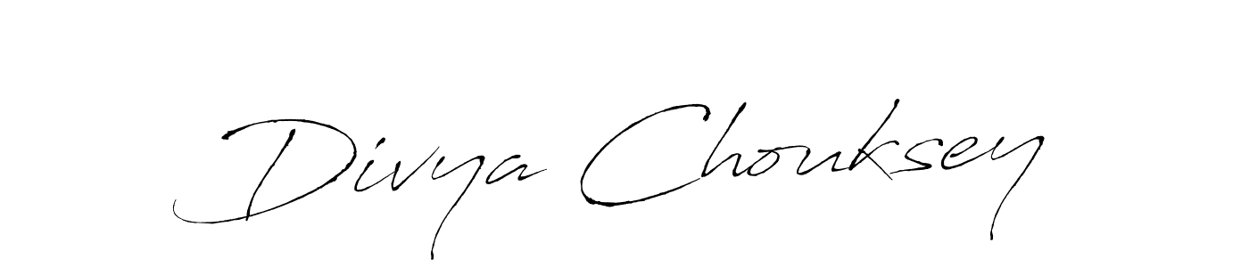 Also we have Divya Chouksey name is the best signature style. Create professional handwritten signature collection using Antro_Vectra autograph style. Divya Chouksey signature style 6 images and pictures png